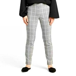 a new day | plaid high-waisted pants | Size 8 | black and white